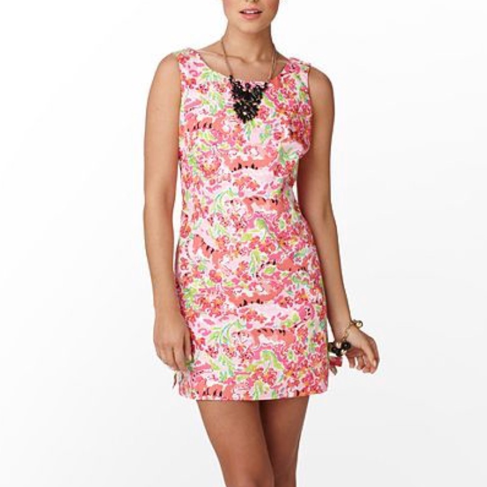 LILLY PULITZER Call me Kitty Cat Dress Print Tiger